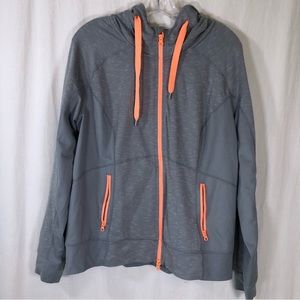 Zella Zipper Front Hoody Active Top Sz Lg
